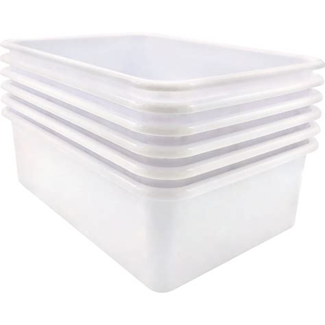 white metal box|large white plastic storage bins.